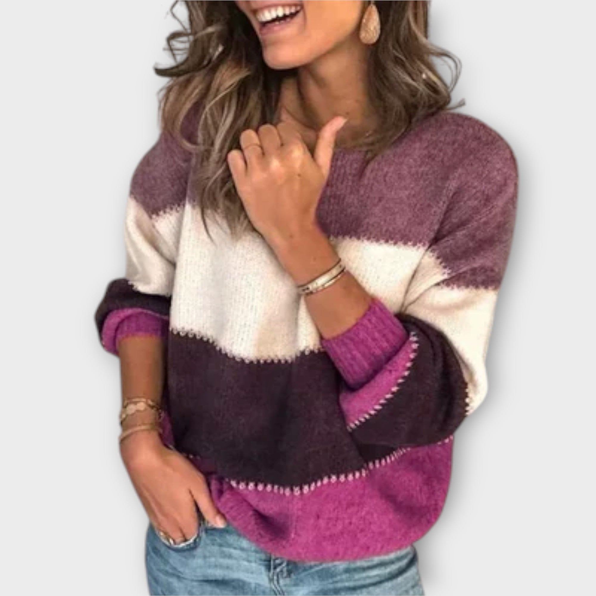 Elisa – Retro sweter damski, miękki i przytulny