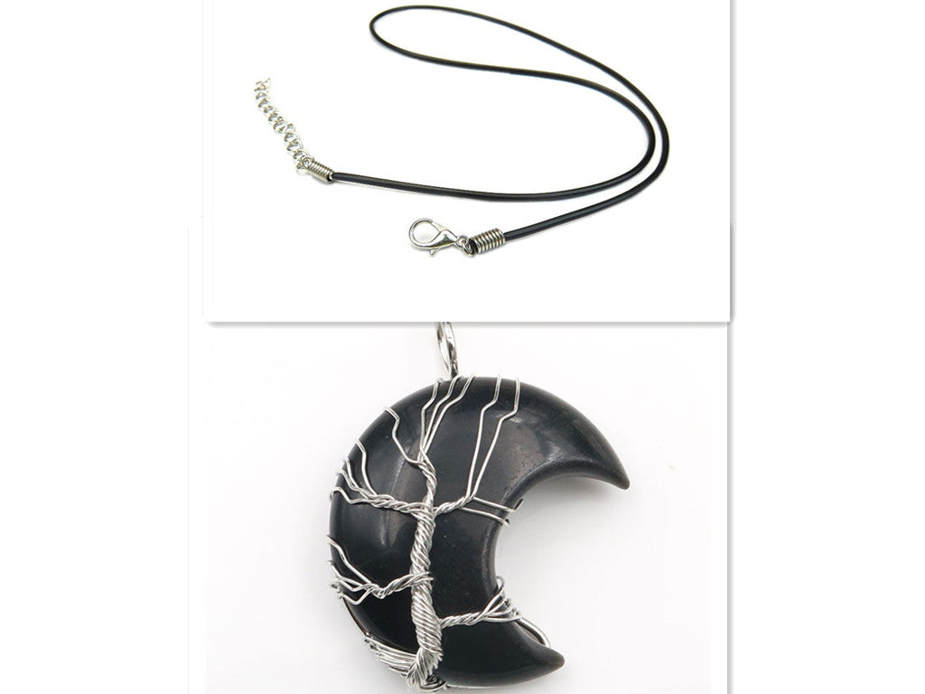 Necklace with Tree of Life Pendant in Moonstone Accessories