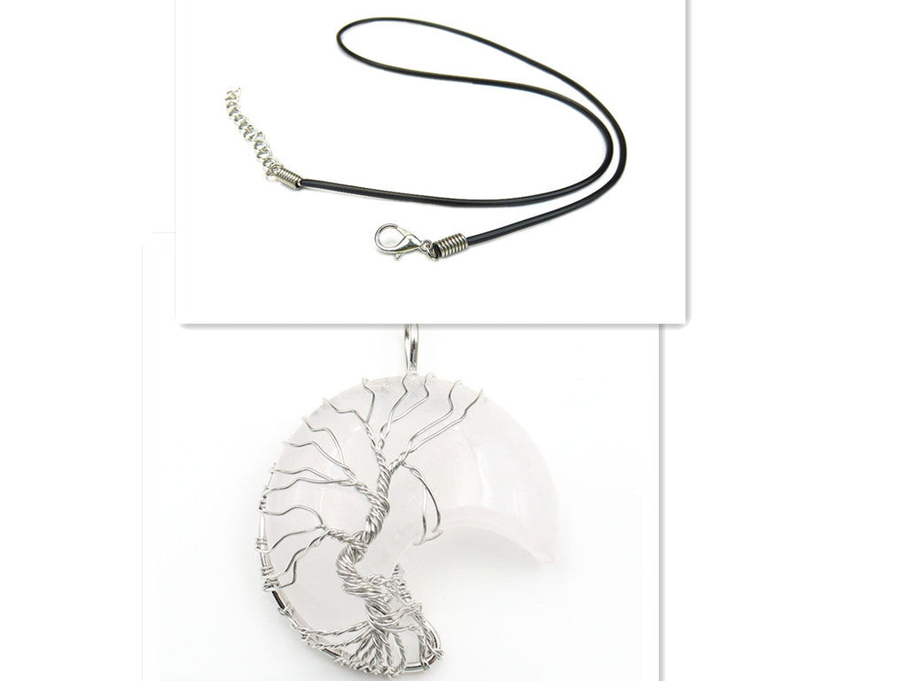Necklace with Tree of Life Pendant in Moonstone Accessories
