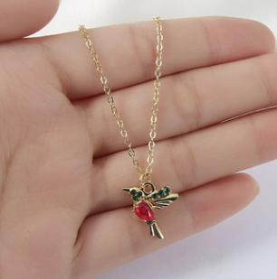 Hummingbird Necklace and Earrings