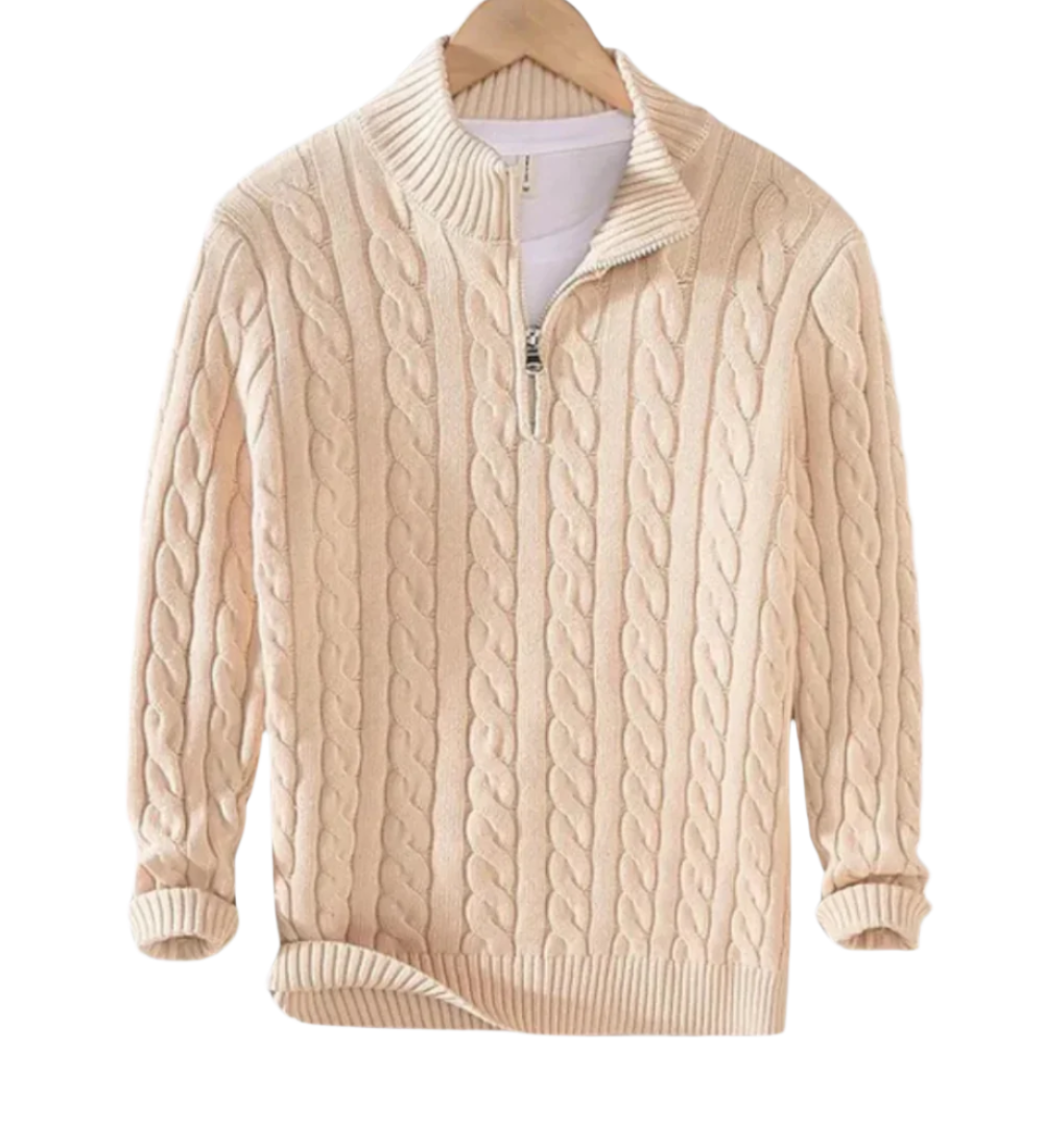 Pietro – Męski sweter z półzamkiem
