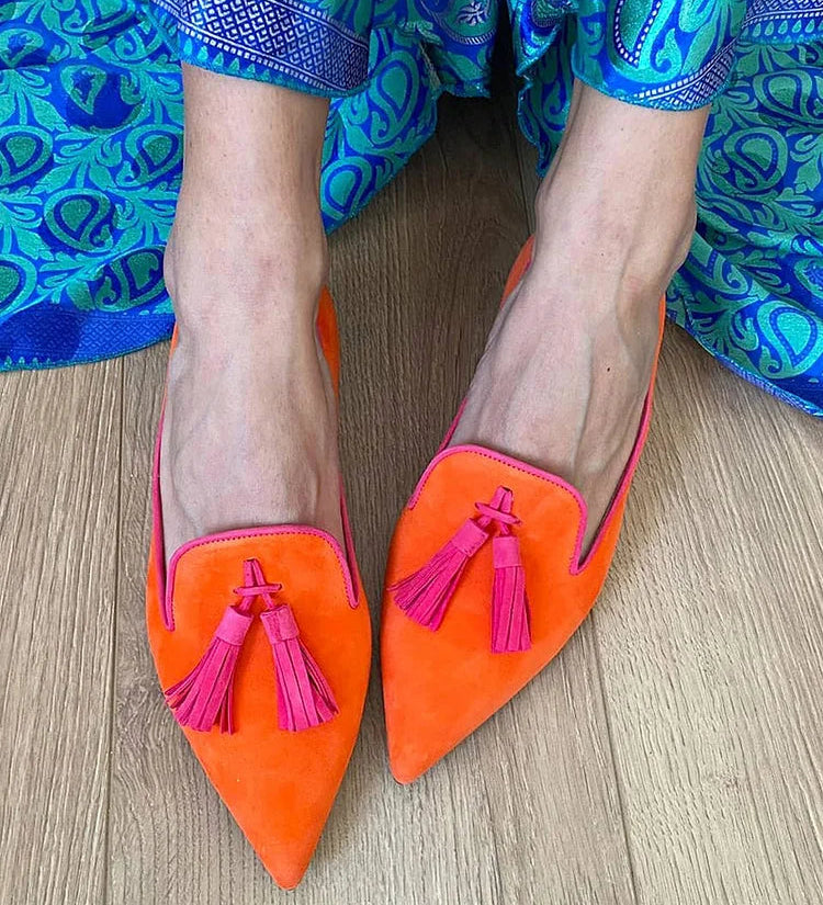 Paulina - Mokasyny z frędzlami w stylu boho