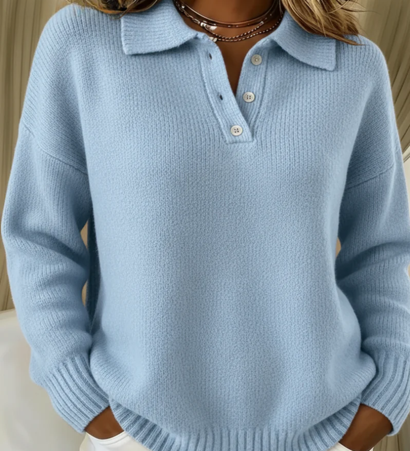 Sweter Anna – Miękki Sweter Polo