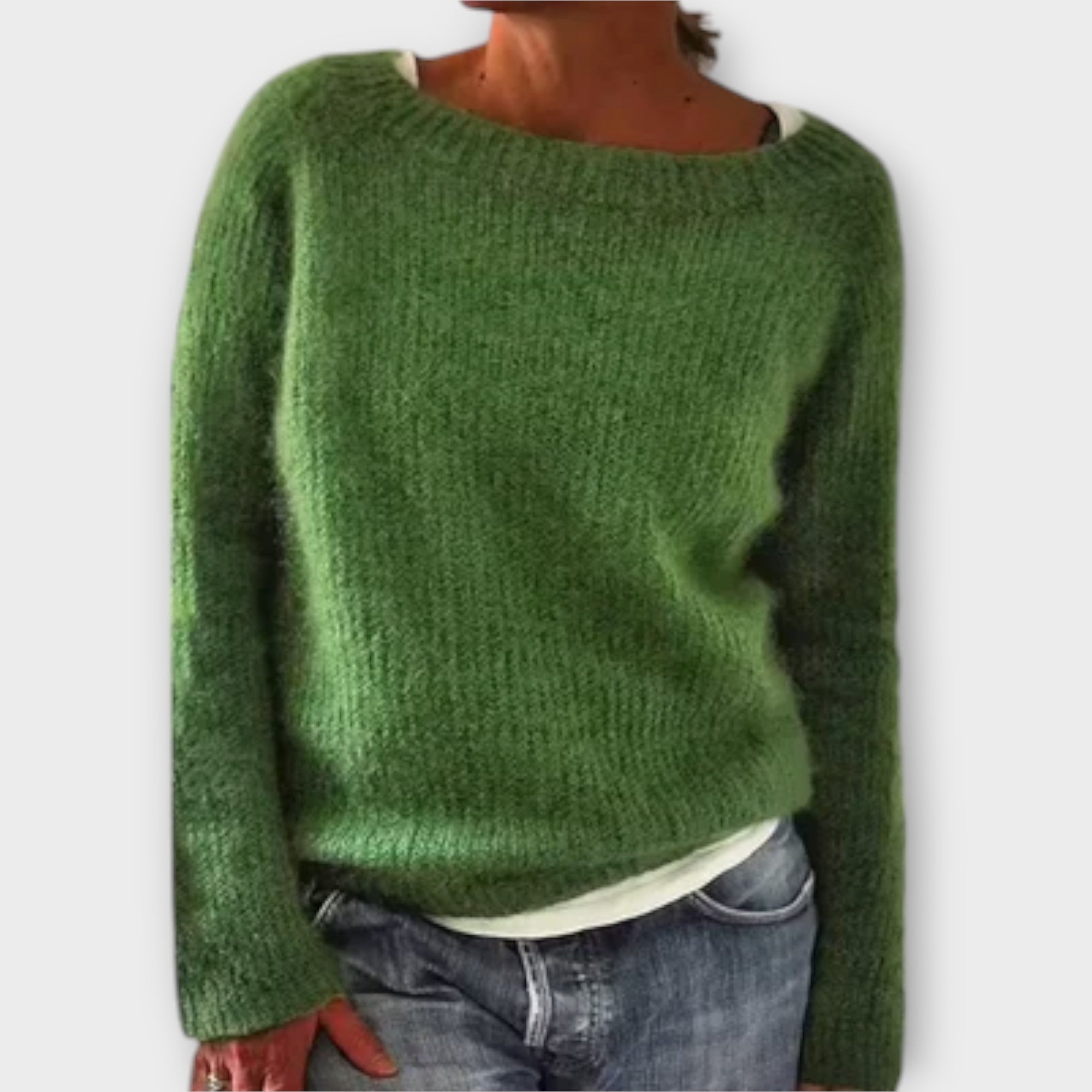 Regine – jednokolorowy sweter damski