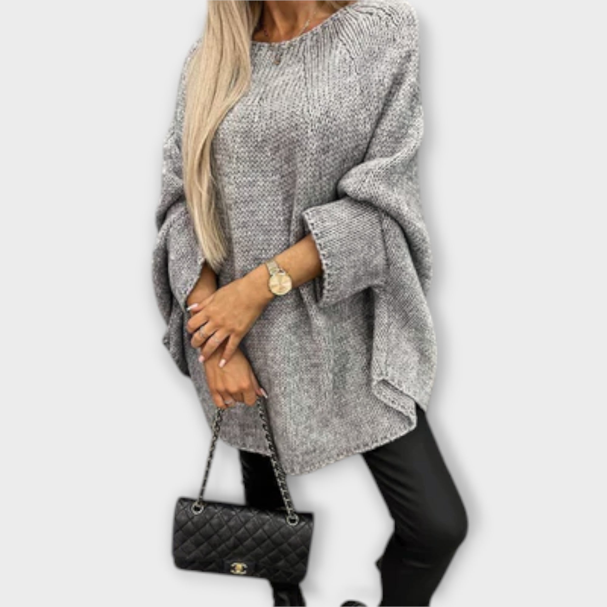 Isabelle – Stylowy damski sweter z okrągłym dekoltem