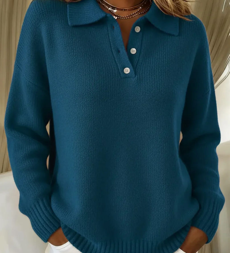 Sweter Anna – Miękki Sweter Polo