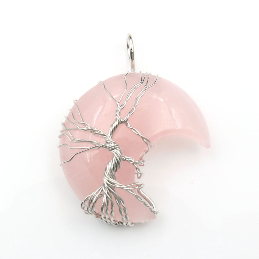 Necklace with Tree of Life Pendant in Moonstone Accessories