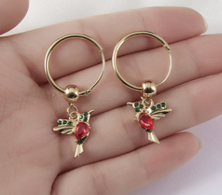 Hummingbird Necklace and Earrings