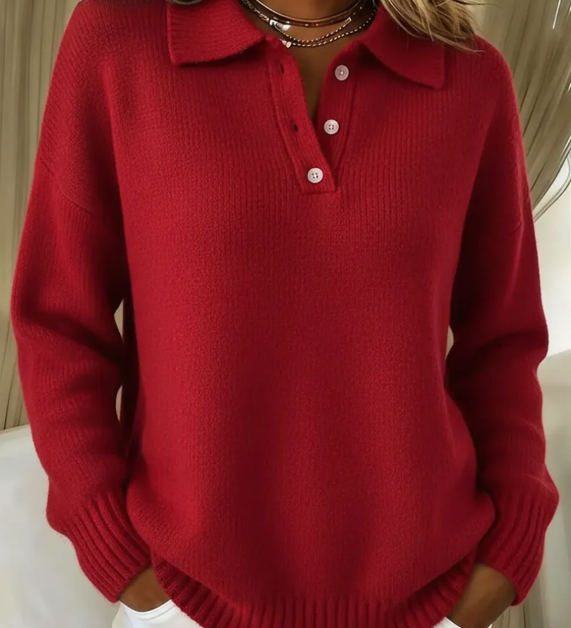 Sweter Anna – Miękki Sweter Polo