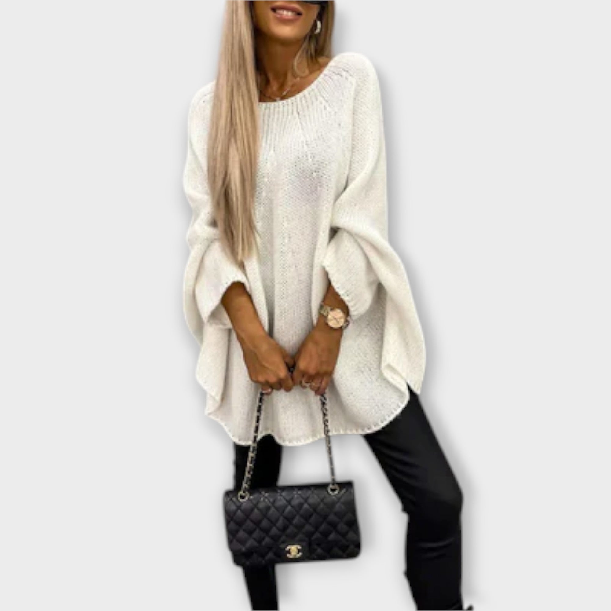 Miluša - Elegantný dámsky sveter s okrúhlym výstrihom