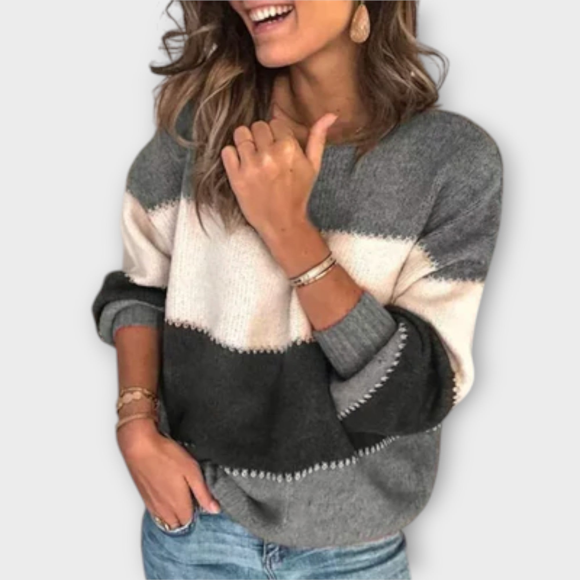 Elisa – Retro sweter damski, miękki i przytulny
