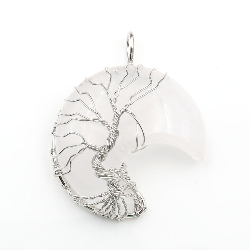 Necklace with Tree of Life Pendant in Moonstone Accessories