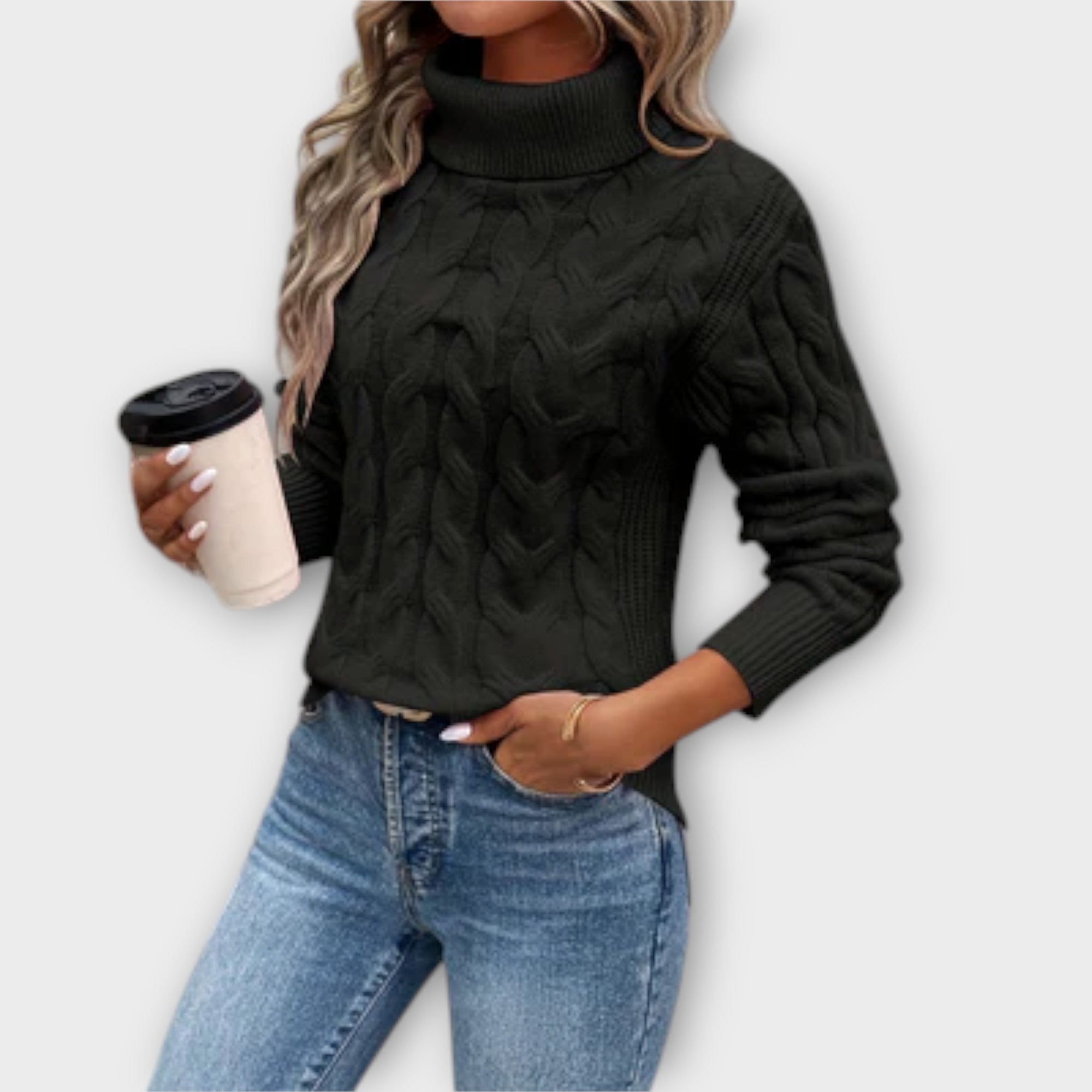 Amelia – Elegancki sweter damski z golfem