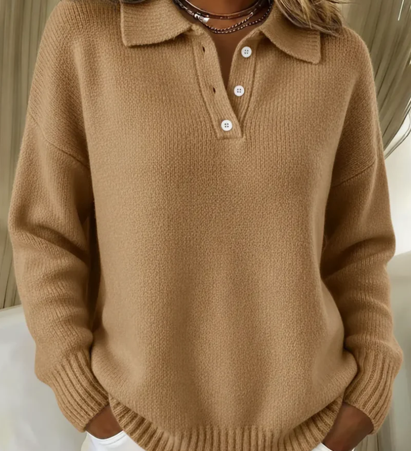 Sweter Anna – Miękki Sweter Polo