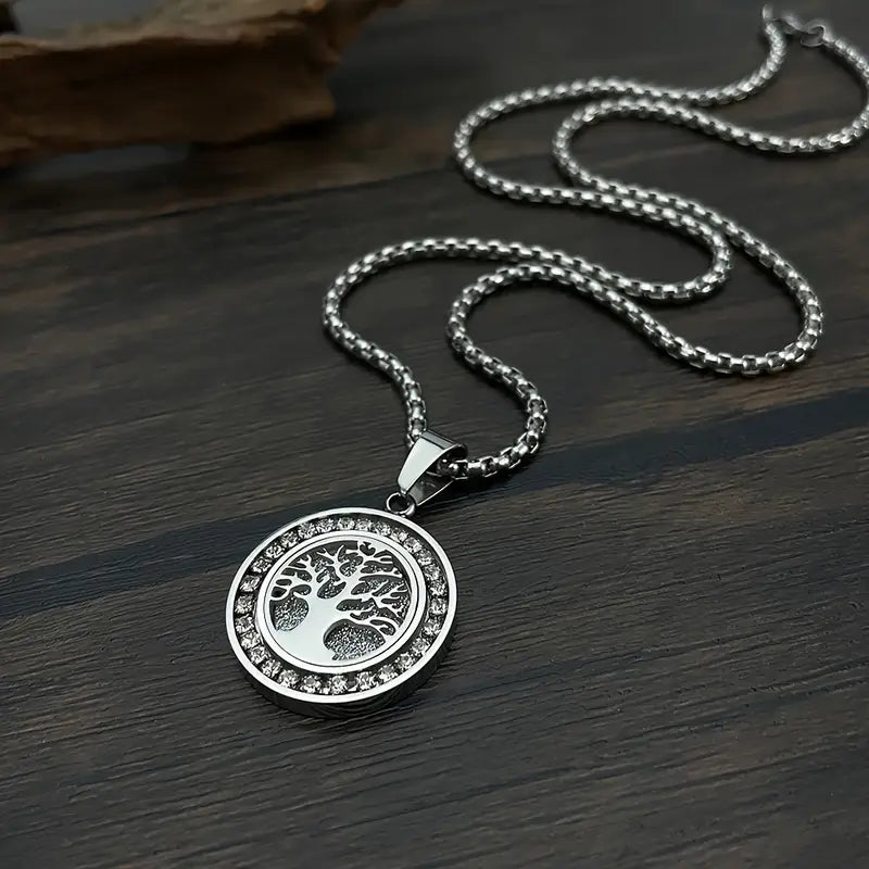 Luxurious Golden Tree of Life Necklace with Zirconias