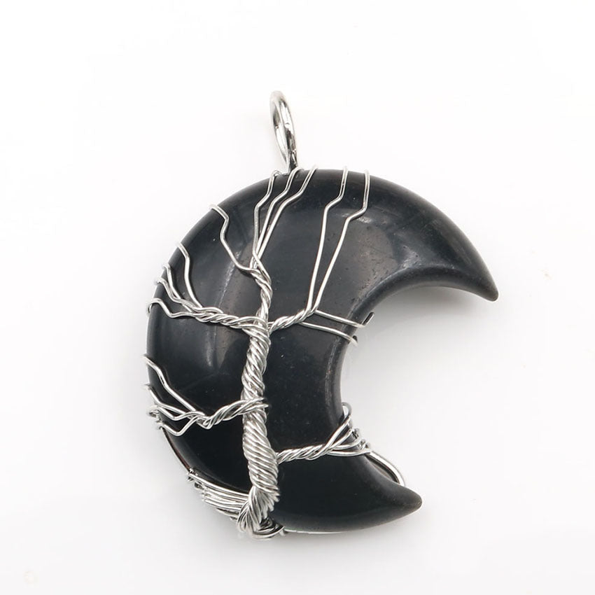 Necklace with Tree of Life Pendant in Moonstone Accessories