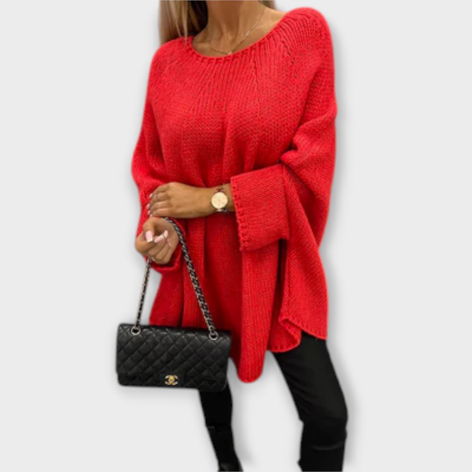 Isabelle – Stylowy damski sweter z okrągłym dekoltem