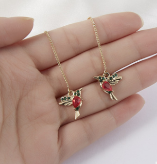 Hummingbird Necklace and Earrings
