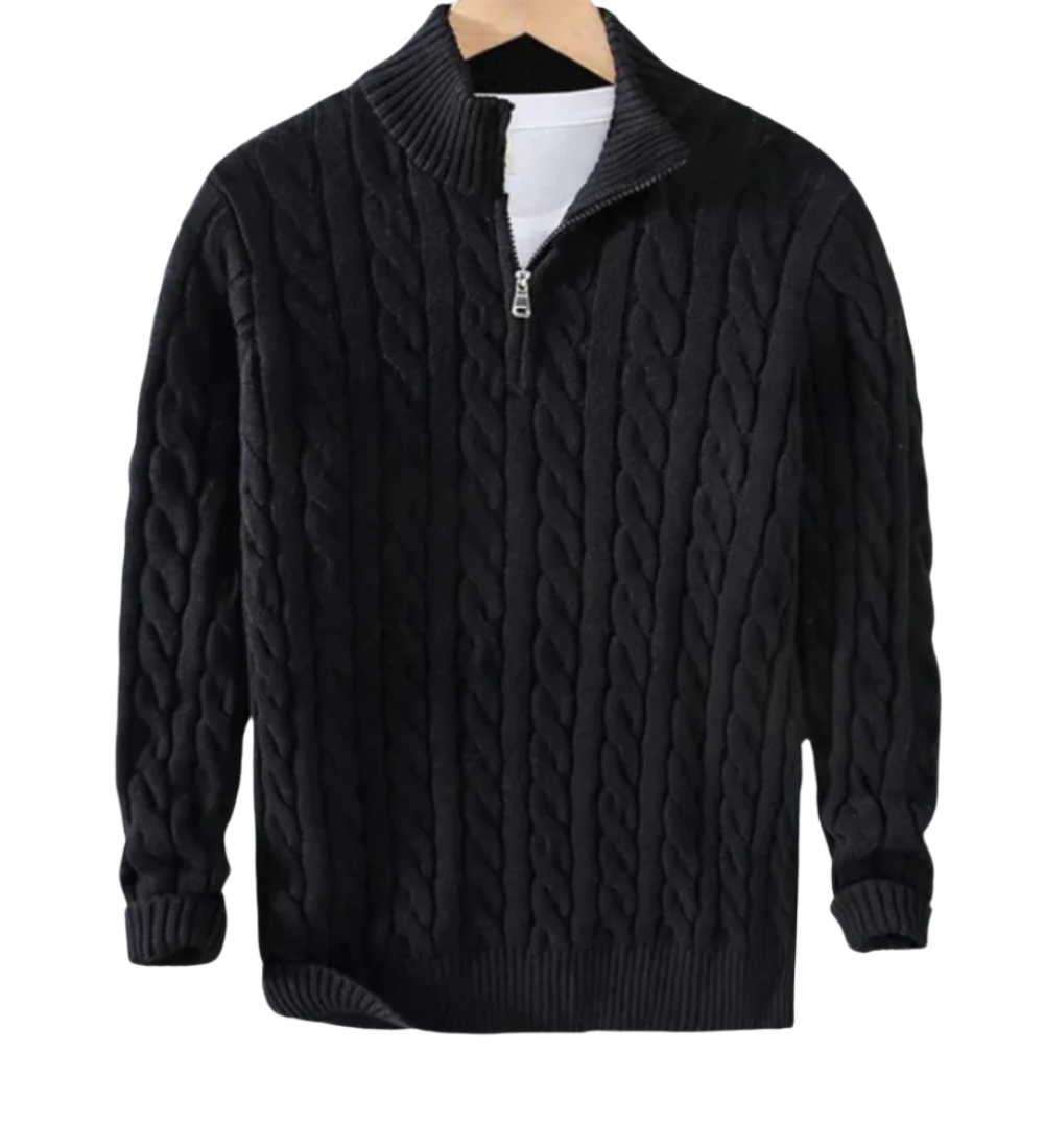 Pietro – Męski sweter z półzamkiem