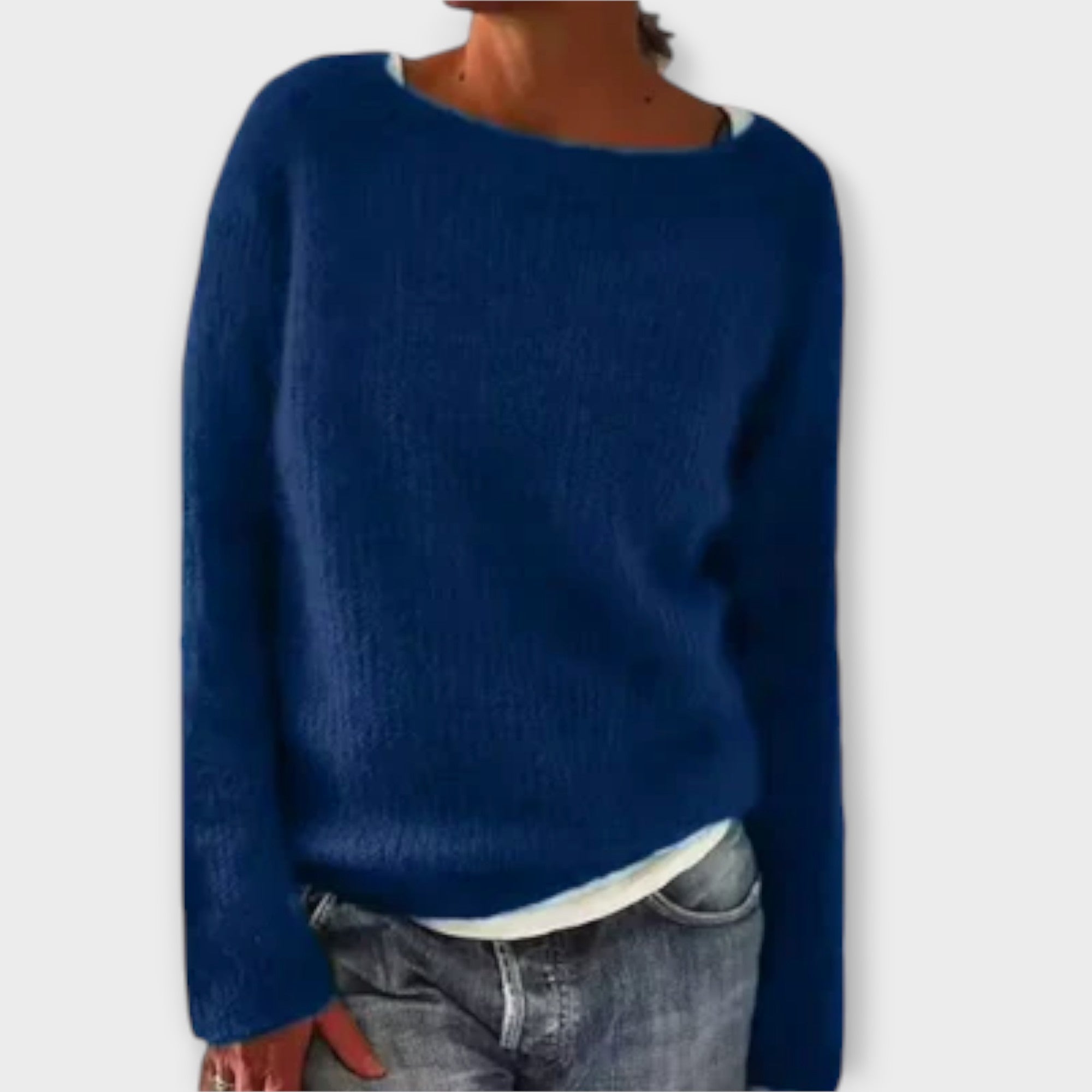 Regine – jednokolorowy sweter damski