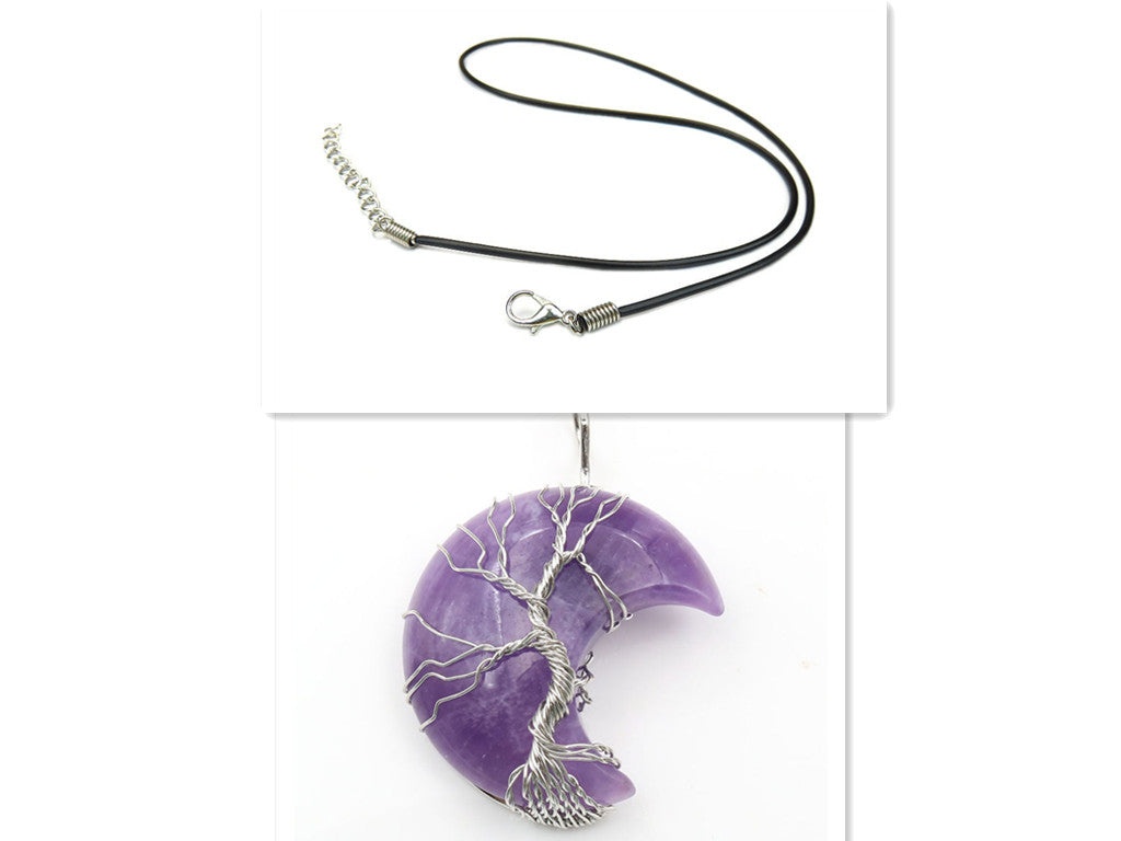 Necklace with Tree of Life Pendant in Moonstone Accessories