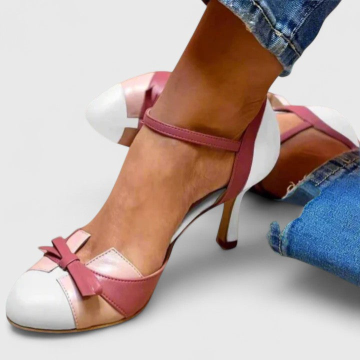 Zofia – Eleganckie Buty na Obcasie z Kokardką