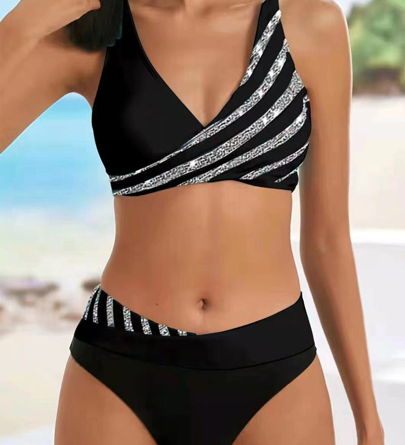 Monika - Bikini z nadrukiem w ciepłych odcieniach