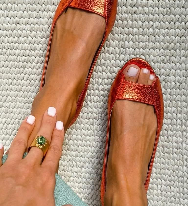 Adelina | Złote Sandały Comfort Chic