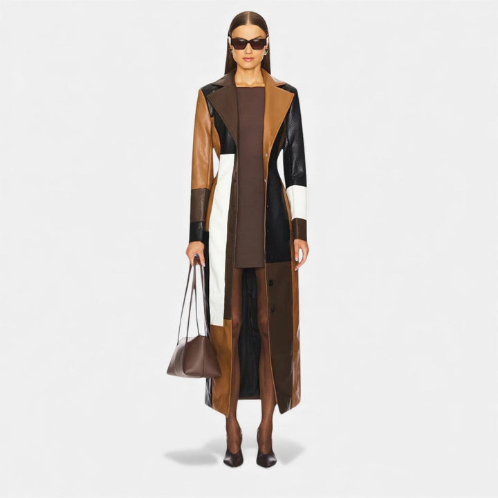 Michalina - Długi płaszcz patchworkowy