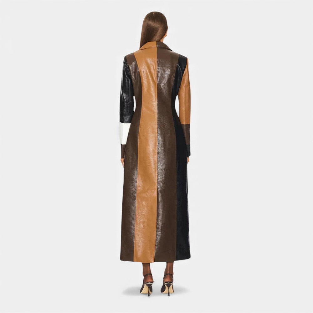 Michalina - Długi płaszcz patchworkowy