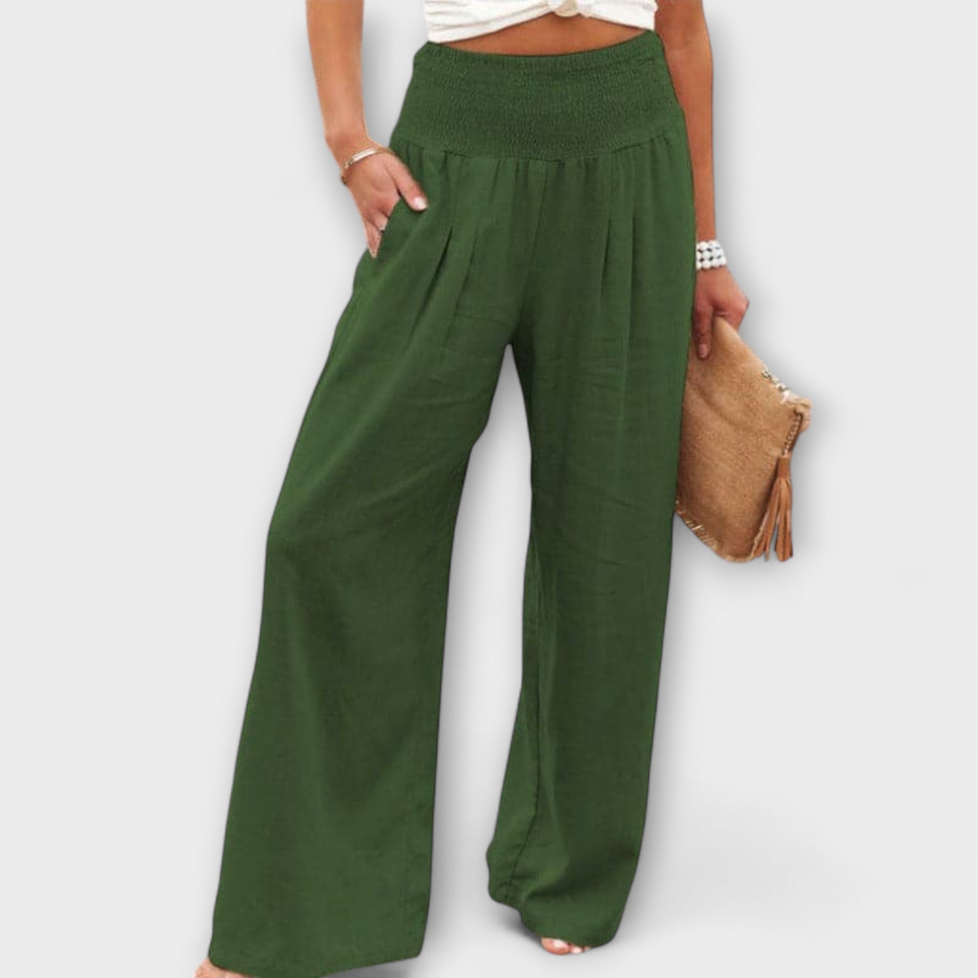 Freida - Lässige weite Leinenhose