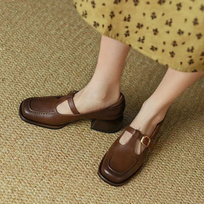 Emilia – Buty T-Steg w stylu vintage