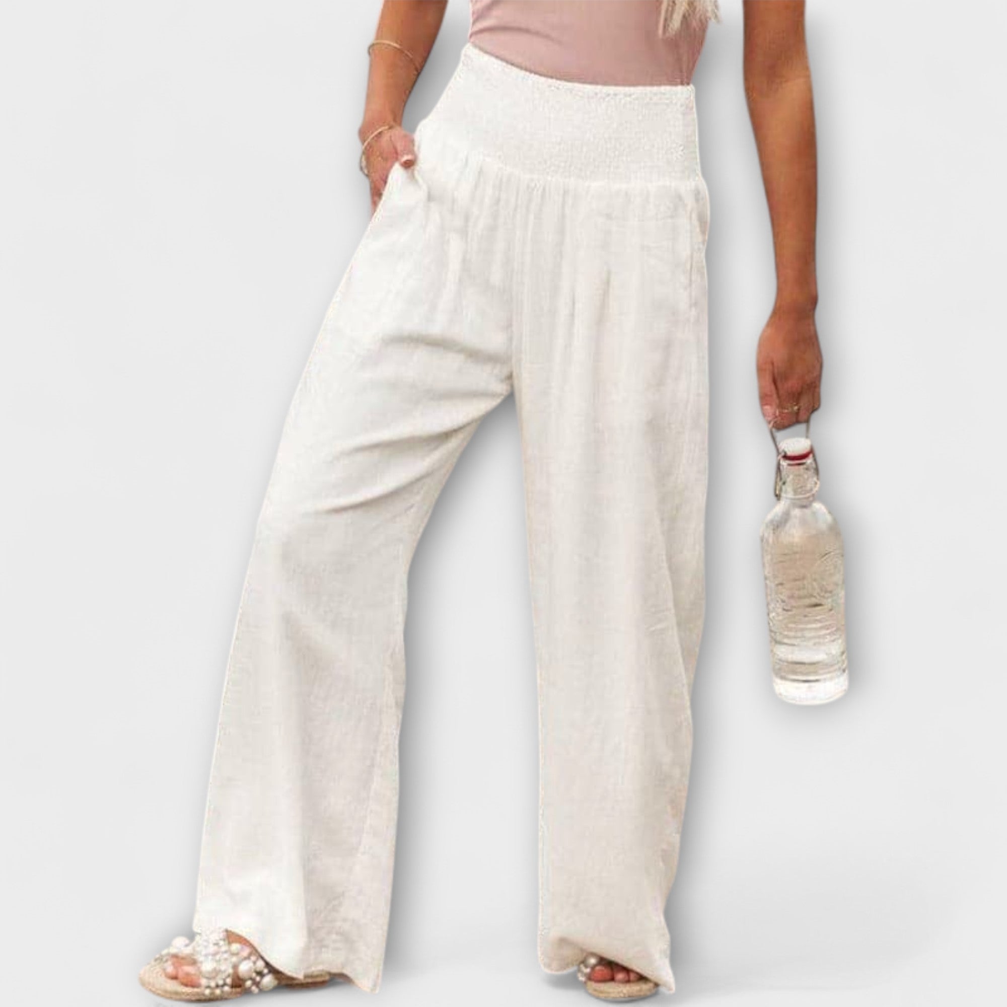 Freida - Lässige weite Leinenhose
