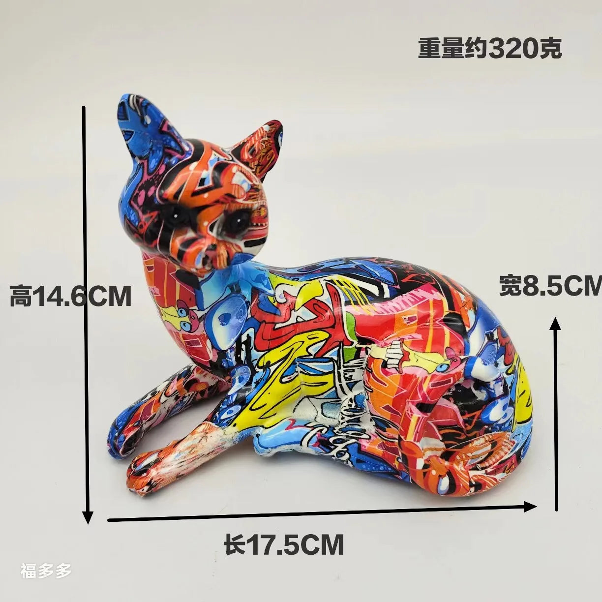 Christmas Items Resin Animal Figurines Miniatures Decoration Home Fortune Cats Living Room Office Desk Ornament Accessories New