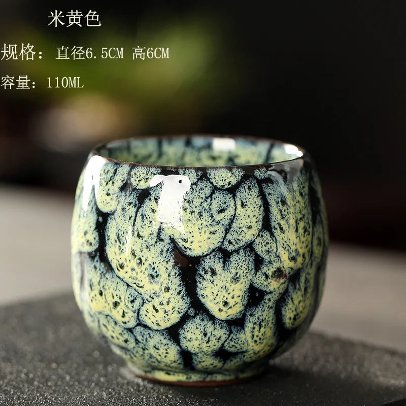 Kiln Change China Ceramic Cup, Porcelain Kung Fu Tea Cups, Pottery Drinkware, Tableware Coffee Mug, Wine Mugs, 1Pc