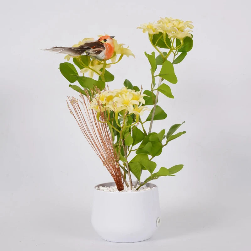 LED Bird and Flower Tree Table Lamp, Lily Color Bird Potted Tree Lights, for Holiday Valentine'S Mother Day Gifts Home Decor