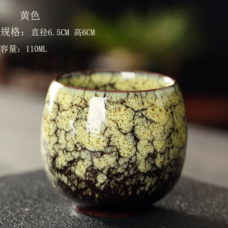 Kiln Change China Ceramic Cup, Porcelain Kung Fu Tea Cups, Pottery Drinkware, Tableware Coffee Mug, Wine Mugs, 1Pc
