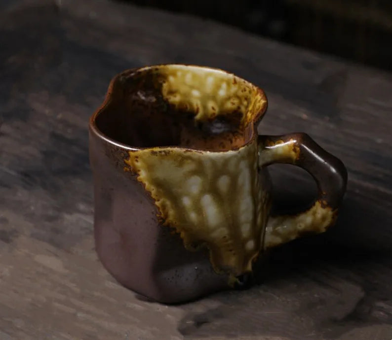Рустикална керамична арт чаша