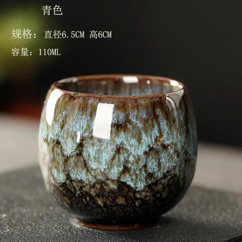 Kiln Change China Ceramic Cup, Porcelain Kung Fu Tea Cups, Pottery Drinkware, Tableware Coffee Mug, Wine Mugs, 1Pc