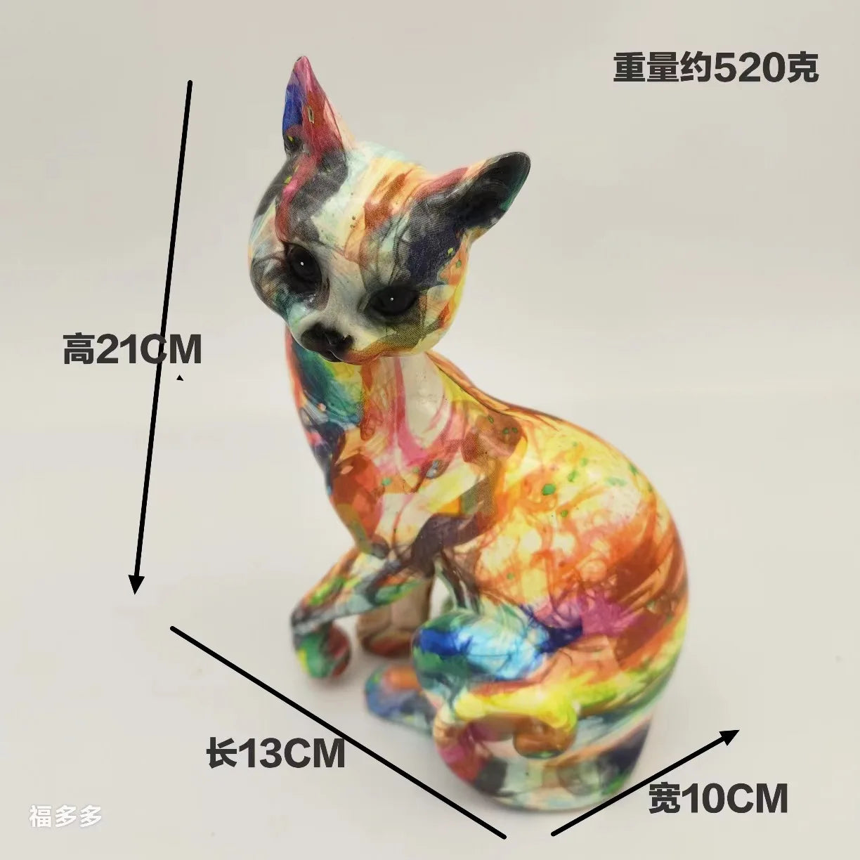 Christmas Items Resin Animal Figurines Miniatures Decoration Home Fortune Cats Living Room Office Desk Ornament Accessories New