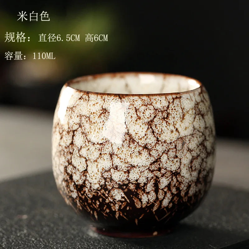 Kiln Change China Ceramic Cup, Porcelain Kung Fu Tea Cups, Pottery Drinkware, Tableware Coffee Mug, Wine Mugs, 1Pc