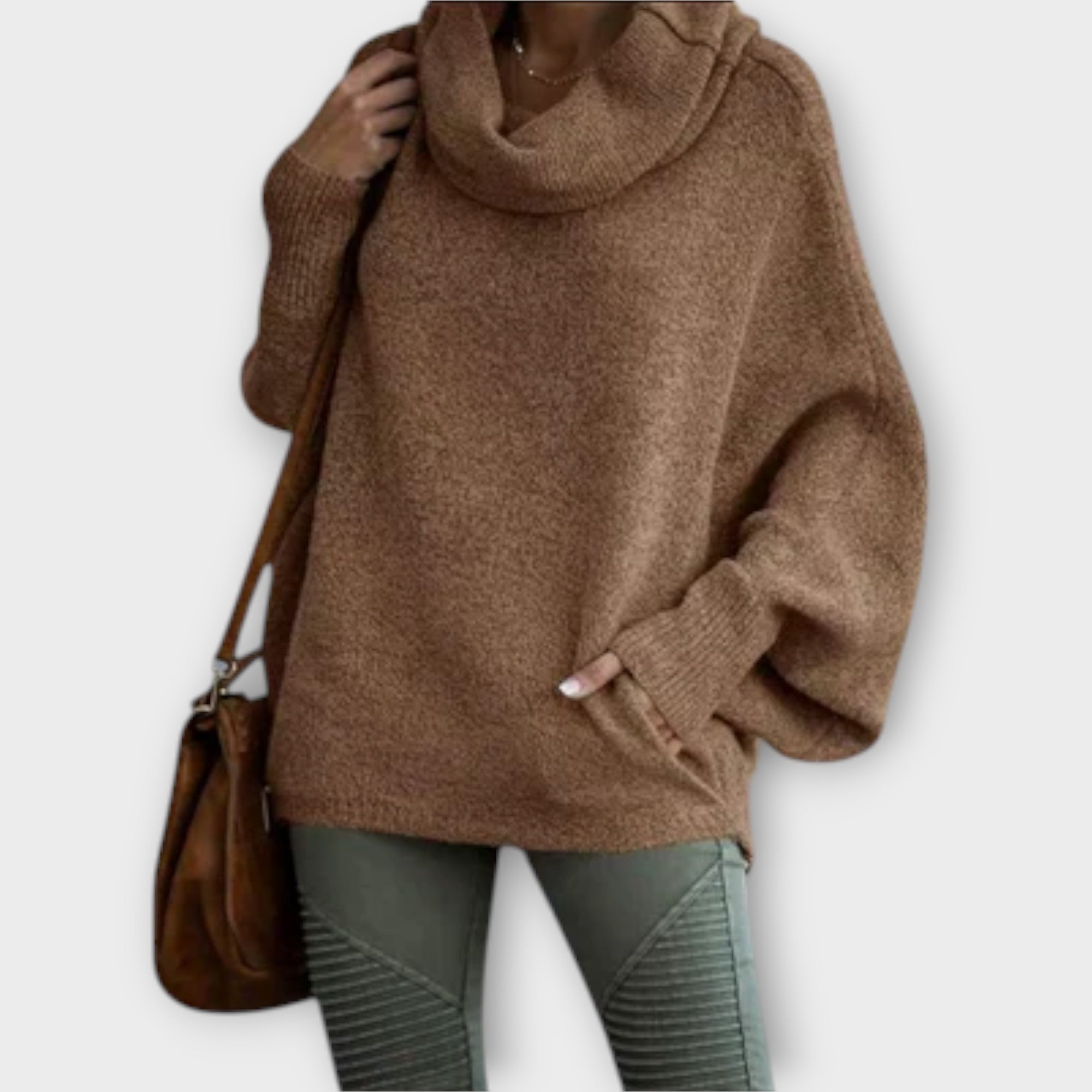 Ulrike – Elegancki damski sweter w stylu „tortoiseshell”