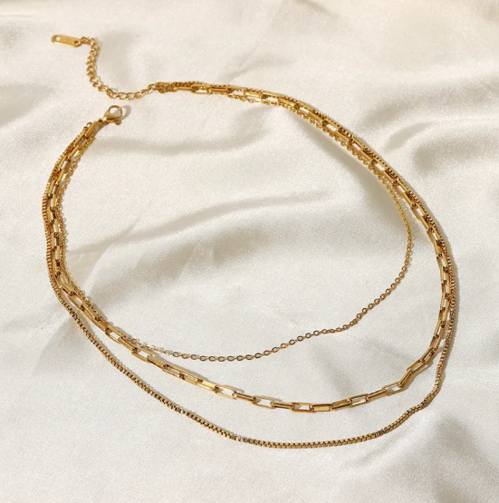 Three-Layer Stainless Steel Necklace
