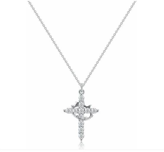 Rotating Necklace with Cross