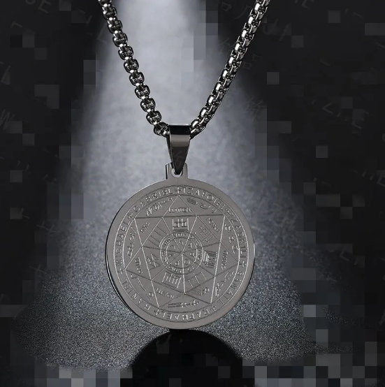Necklace with Tritone Angel Pendant Six Stars