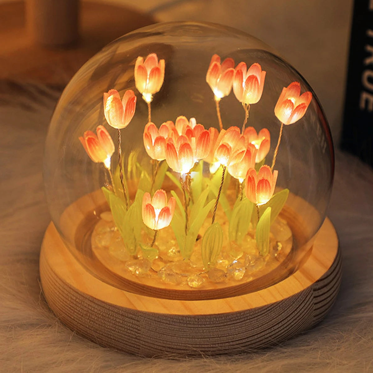 10/20 Stuks Tulp Nachtlampje Batterij-aangedreven Tulp Bloem Tafellamp DIY Simulatie Tulp LED Nachtlampje Handgemaakte Nachtkastje licht