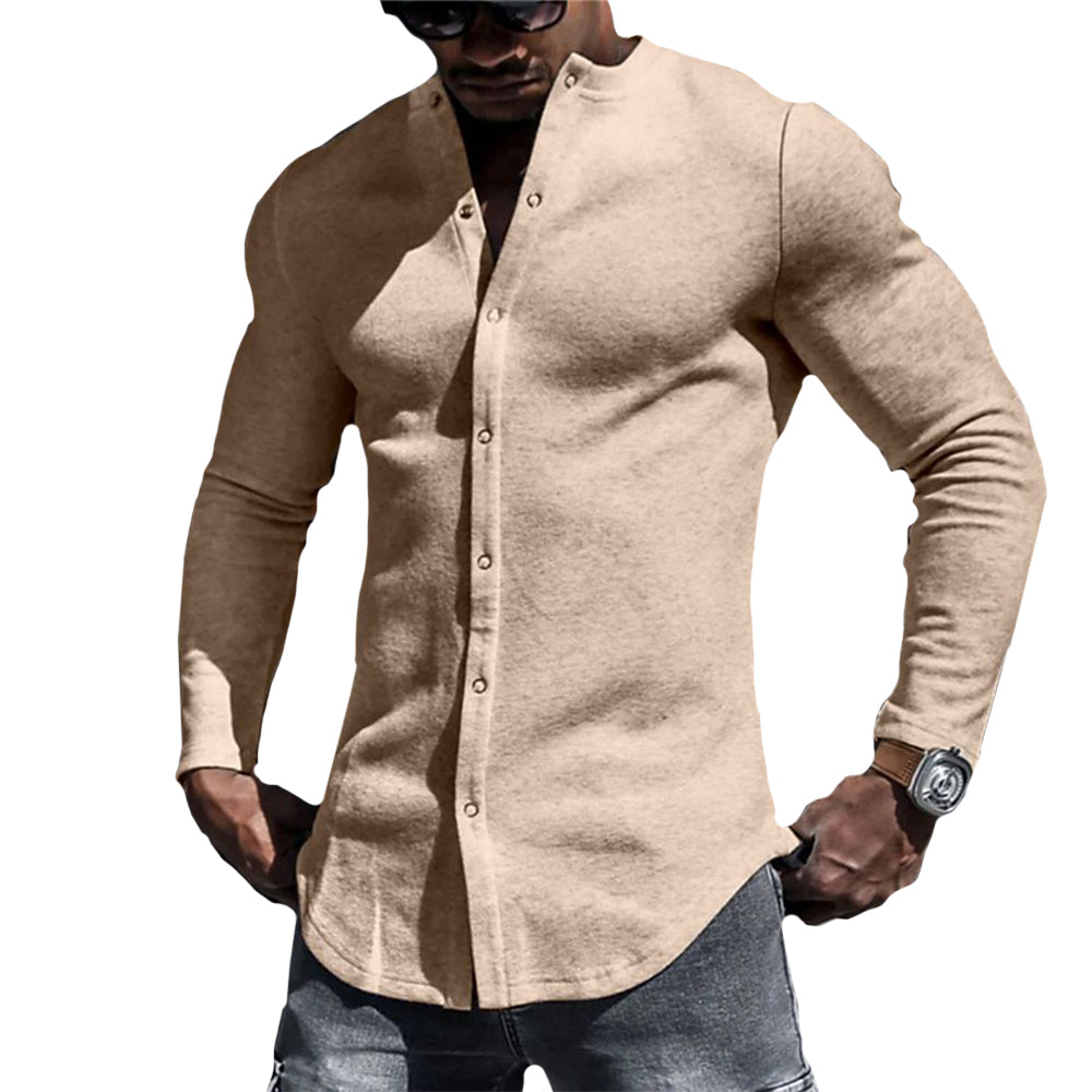 Alfonso - Koszula z Miękkiej Mieszanki w Stylu Casual