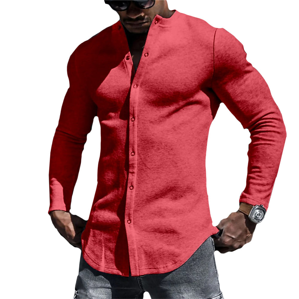 Alfonso - Koszula z Miękkiej Mieszanki w Stylu Casual