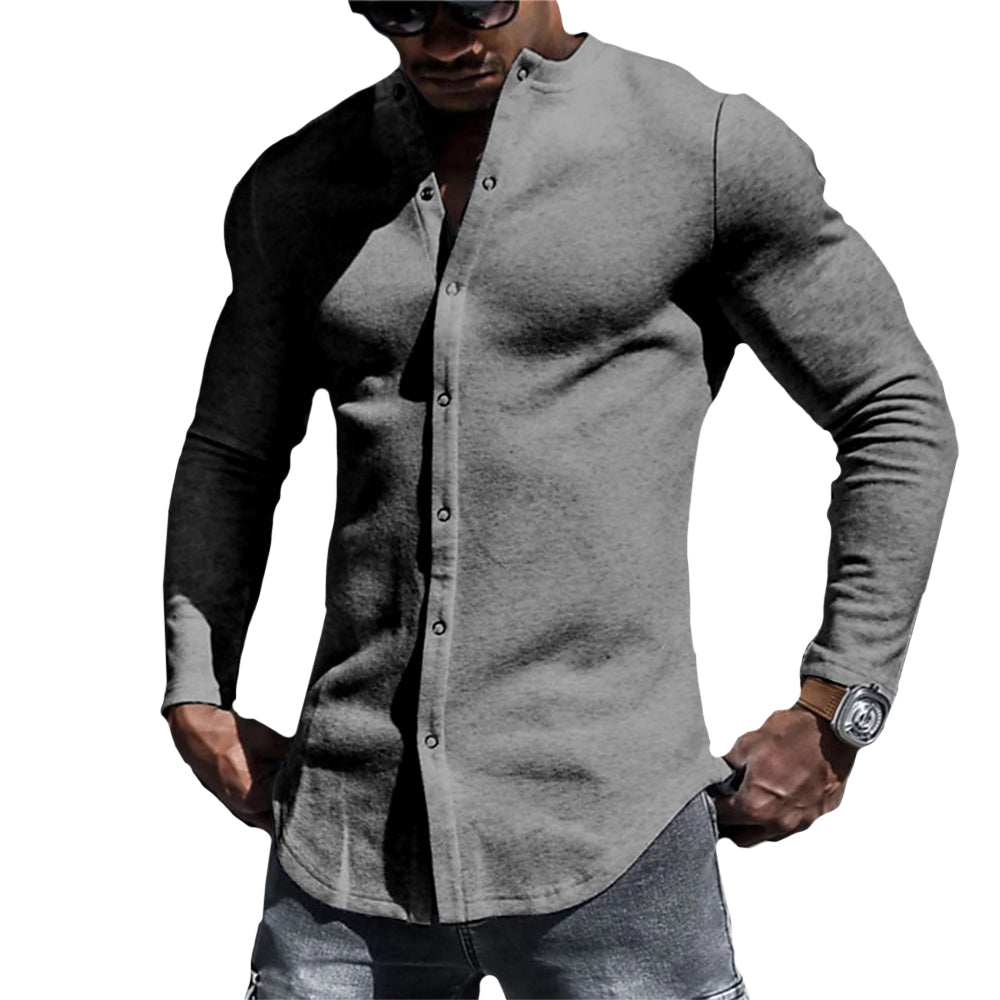 Alfonso - Koszula z Miękkiej Mieszanki w Stylu Casual