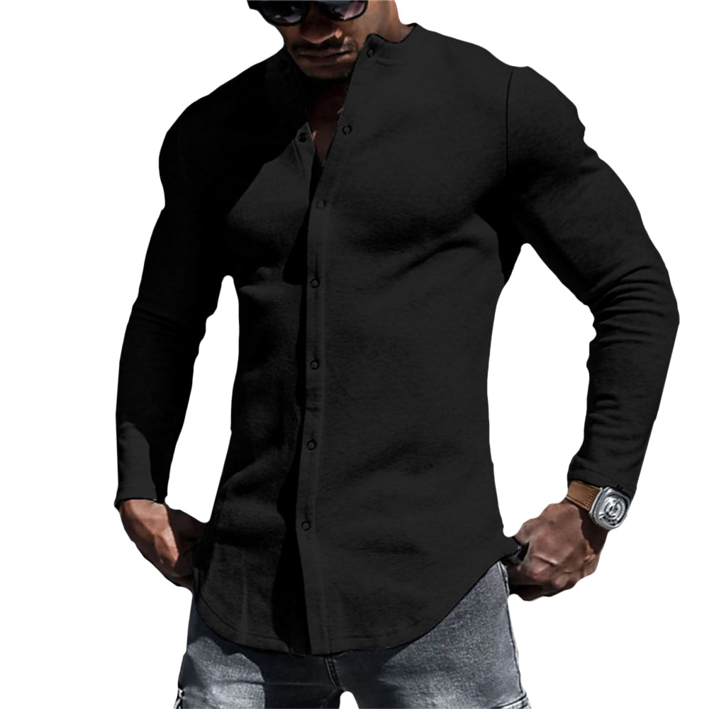 Alfonso - Koszula z Miękkiej Mieszanki w Stylu Casual